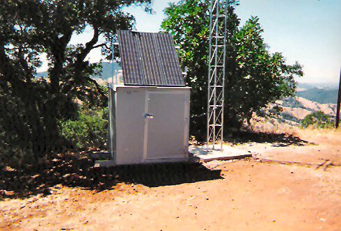 After the antenna tower was installed, the homebrew "vault" and radio were installed and the radio was on the air.